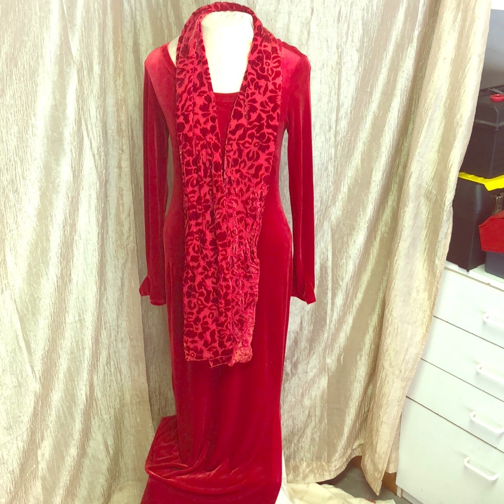 Bcbg - RED VELVET DRESS